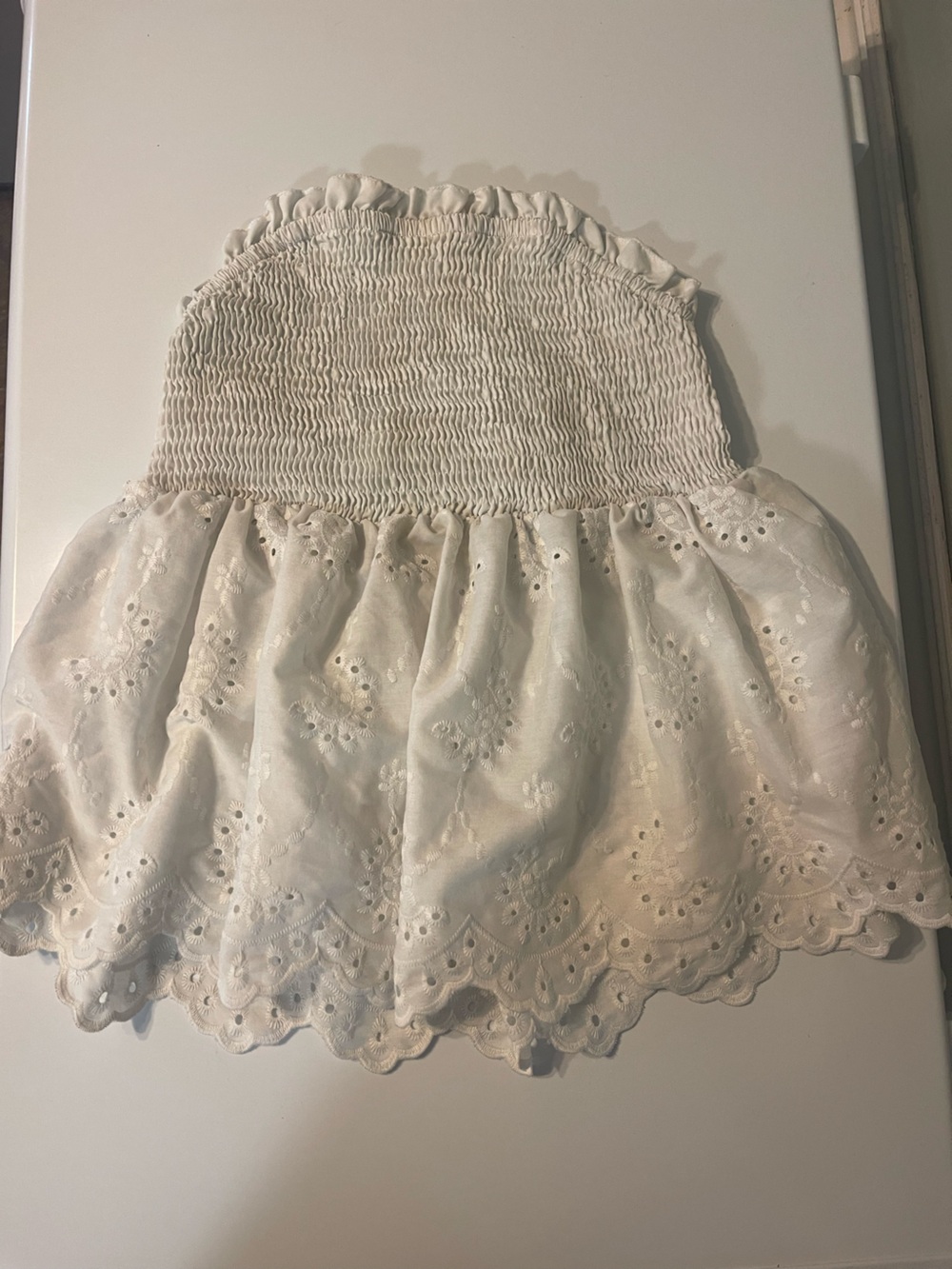 Xl Off White Casual Tube Top